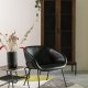 ZUIVER Feston loungestol, m. armln - sort PU og stl