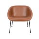 ZUIVER Feston loungestol, m. armln - brun PU og stl