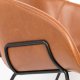 ZUIVER Feston loungestol, m. armln - brun PU og stl