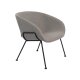ZUIVER Feston loungestol, m. armln - gr polyester og stl