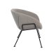 ZUIVER Feston loungestol, m. armln - gr polyester og stl