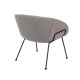 ZUIVER Feston loungestol, m. armln - gr polyester og stl