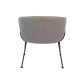 ZUIVER Feston loungestol, m. armln - gr polyester og stl