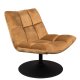 DUTCHBONE Bar loungestol - gyldenbrun polyester og sort stl