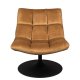 DUTCHBONE Bar loungestol - gyldenbrun polyester og sort stl