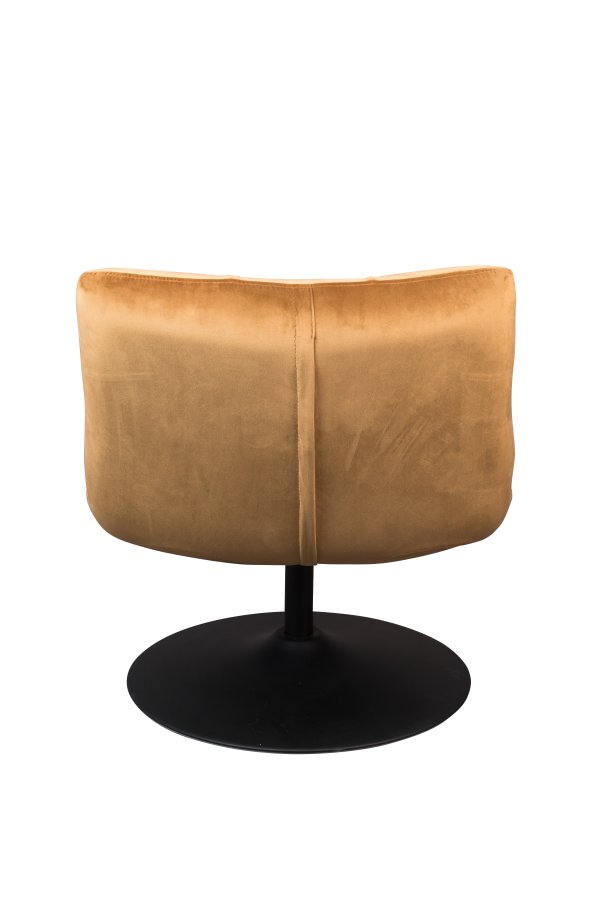 DUTCHBONE Bar loungestol - gyldenbrun polyester og sort stl