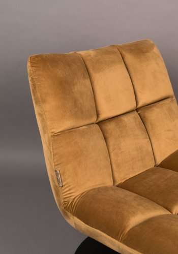 DUTCHBONE Bar loungestol - gyldenbrun polyester og sort stl