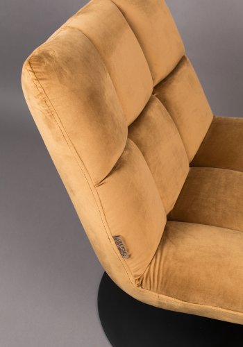 DUTCHBONE Bar loungestol - gyldenbrun polyester og sort stl
