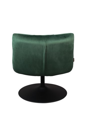 DUTCHBONE Bar loungestol - grn fljl stof og sort stl