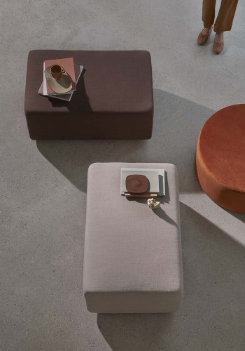 BROSTE COPENHAGEN Lagoon modulsofa puf - latte stof