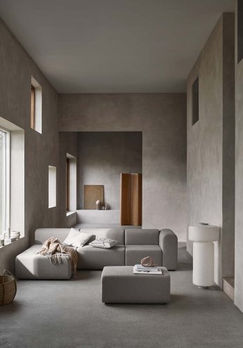 BROSTE COPENHAGEN Lagoon modulsofa venstre hjrnedel - latte stof 