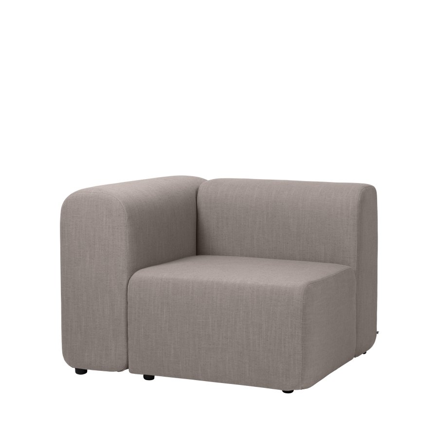 BROSTE COPENHAGEN Lagoon modulsofa hjre hjrnedel - latte stof
