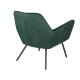 WHITE LABEL LIVING Bon loungestol, m. armln - grn fljl og metal