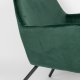 WHITE LABEL LIVING Bon loungestol, m. armln - grn fljl og metal
