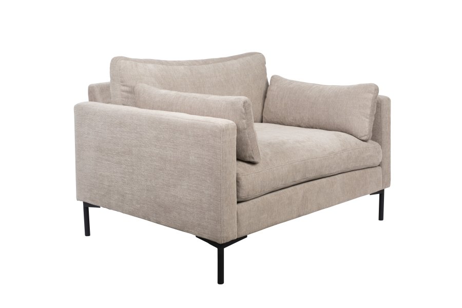 ZUIVER Summer Love Seat, m. armln - beige polyester og stl