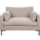 ZUIVER Summer Love Seat, m. armln - beige polyester og stl