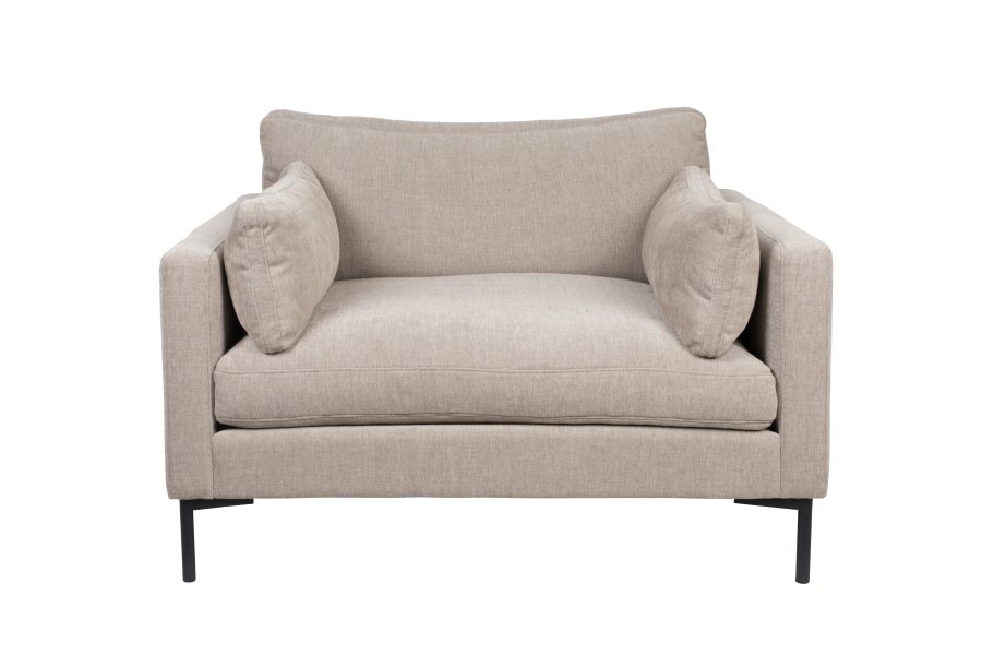 ZUIVER Summer Love Seat, m. armln - beige polyester og stl