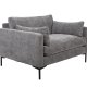 ZUIVER Summer Love Seat, m. armln - antracitgr polyester og stl