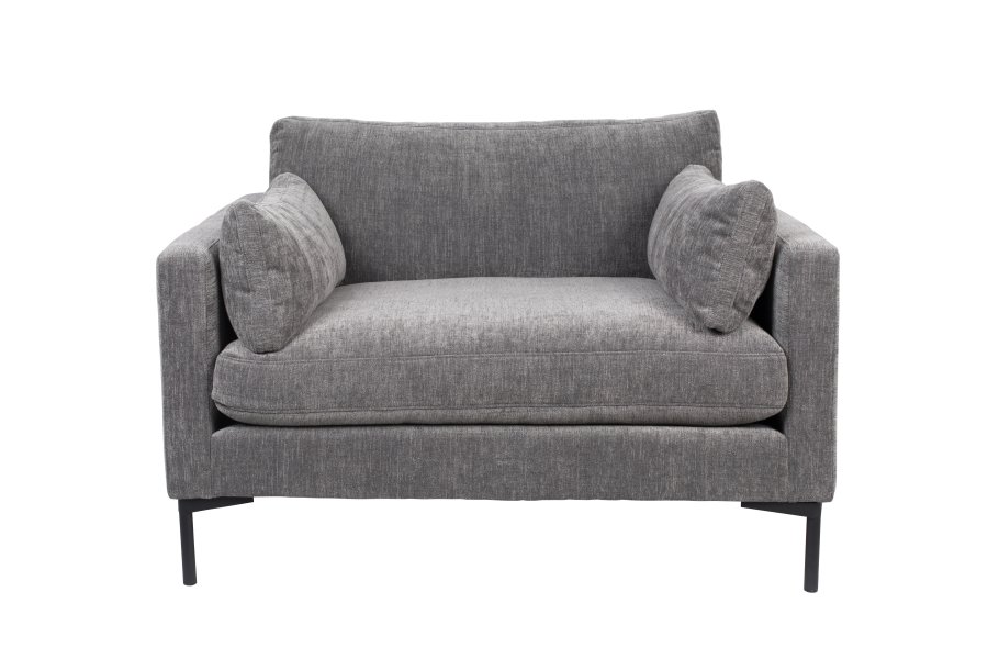 ZUIVER Summer Love Seat, m. armln - antracitgr polyester og stl