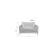 ZUIVER Summer Love Seat, m. armln - antracitgr polyester og stl