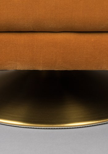 DUTCHBONE Member drejestol, m. armln - orange Whisky bomuld/polyester og messing stl