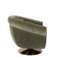 DUTCHBONE Member drejestol, m. armln - oliven grn polyester/bomuld og messing metal