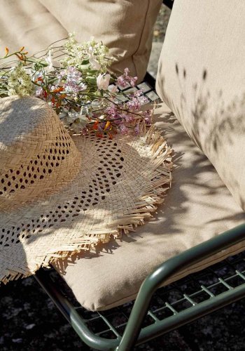 BROSTE COPENHAGEN Gerda udendrs hyndebetrk, rektangulr - beige akryl (44x42)