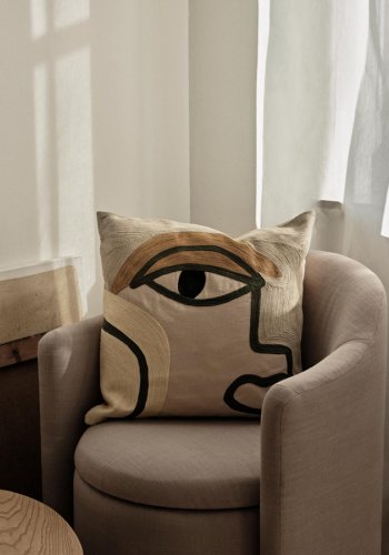 BROSTE COPENHAGEN Pond lnestol, m. armln - latte stof