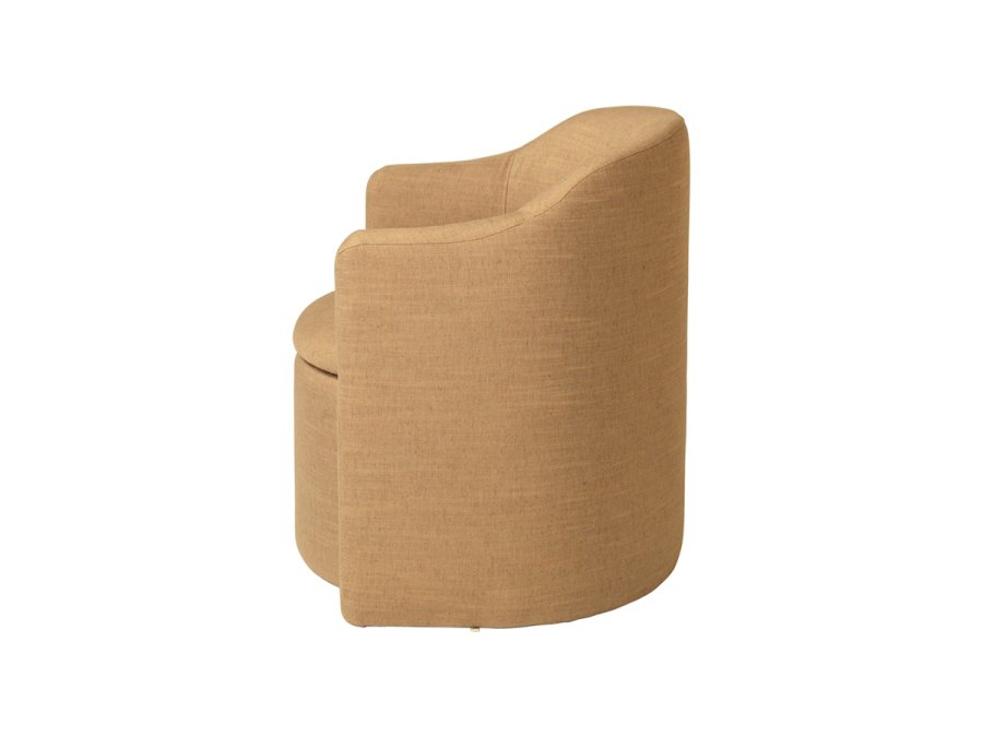 BROSTE COPENHAGEN Pond lnestol, m. armln - okker stof