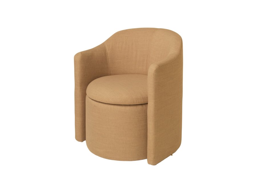 BROSTE COPENHAGEN Pond lnestol, m. armln - okker stof