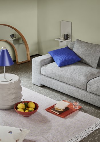 BROSTE COPENHAGEN Bay chaiselong, venstre side - antracitgr melange stof