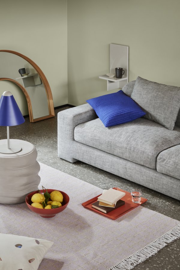 BROSTE COPENHAGEN Bay chaiselong, venstre side - antracitgr melange stof