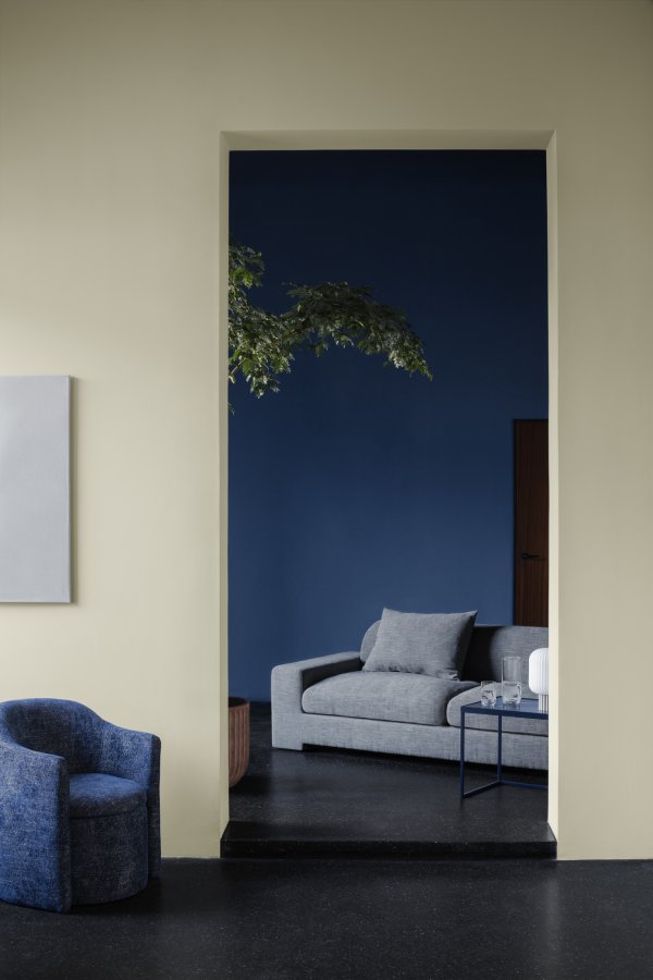 BROSTE COPENHAGEN Bay chaiselong, venstre side - antracitgr melange stof