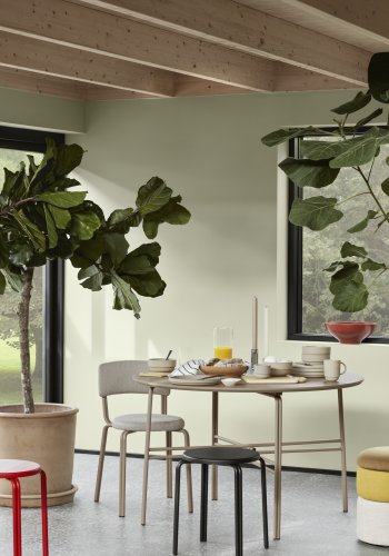 BROSTE COPENHAGEN Pond puf, rund - okker stof (38)