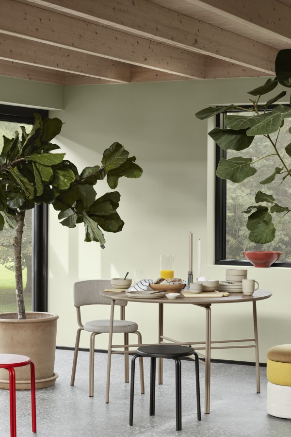 BROSTE COPENHAGEN Pond puf, rund - okker stof (38)