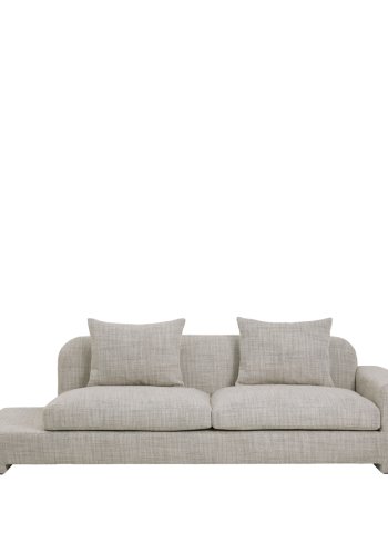 BROSTE COPENHAGEN Bay chaiselong, hjre side - beige melange stof