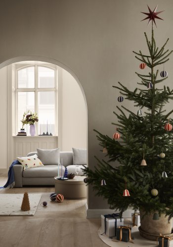 BROSTE COPENHAGEN Bay chaiselong, venstre side - beige melange stof