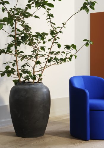 BROSTE COPENHAGEN Pond lnestol, m. armln - bl stof