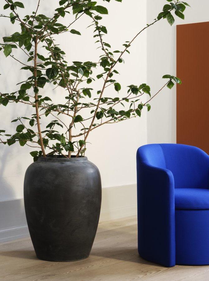 BROSTE COPENHAGEN Pond lnestol, m. armln - bl stof