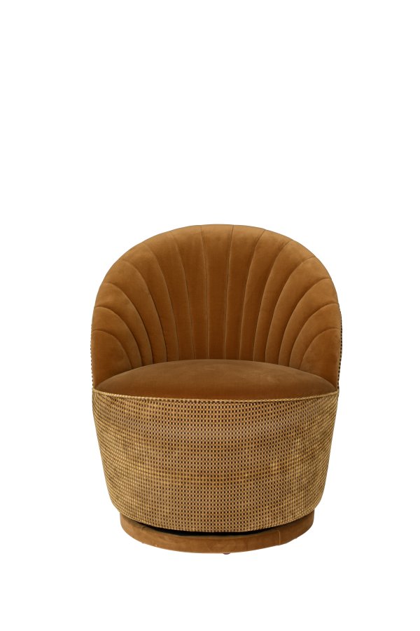 DUTCHBONE Madison drejestol - orange Whisky fljl stof