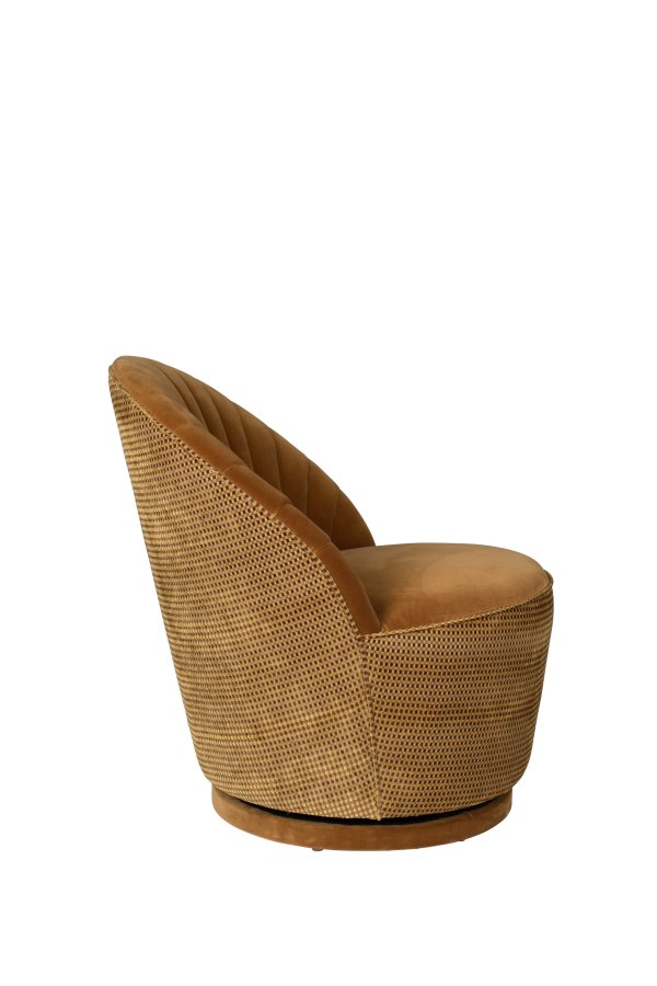 DUTCHBONE Madison drejestol - orange Whisky fljl stof