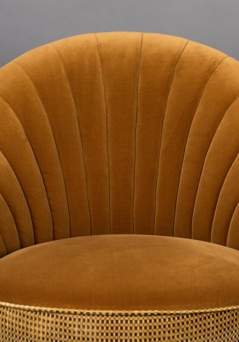 DUTCHBONE Madison drejestol - orange Whisky fljl stof