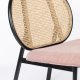 ZUIVER Spike loungestol - natur rattan, lyserd polyester og sort stl