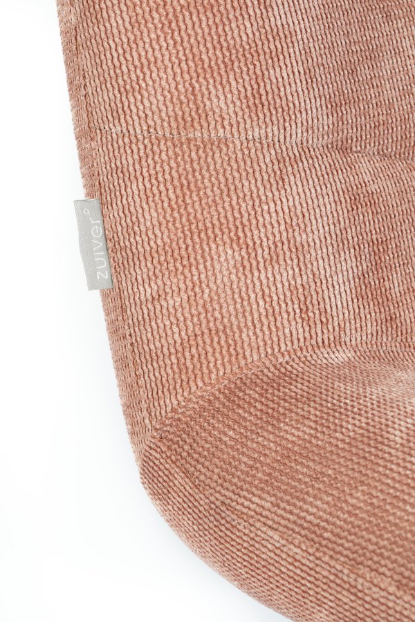 ZUIVER Bubba drejestol - lyserd fljl polyester/nylon og stl