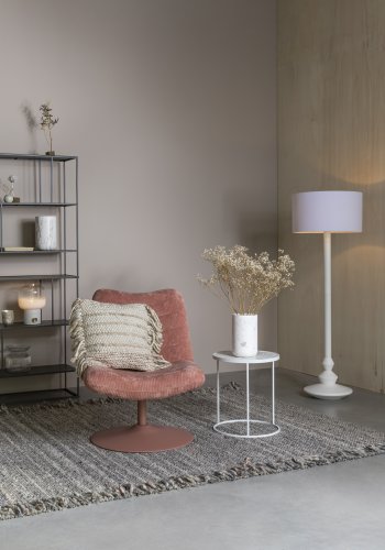 ZUIVER Bubba drejestol - lyserd fljl polyester/nylon og stl