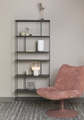 ZUIVER Bubba drejestol - lyserd fljl polyester/nylon og stl