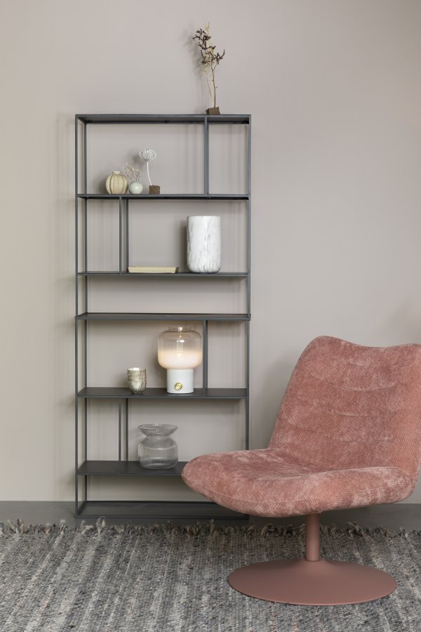 ZUIVER Bubba drejestol - lyserd fljl polyester/nylon og stl