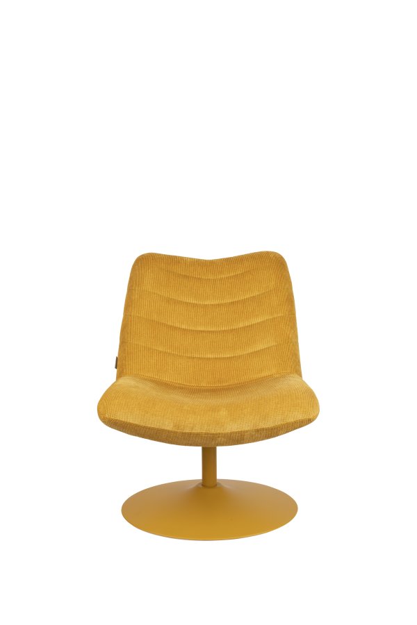 ZUIVER Bubba drejestol - okkergul fljl polyester/nylon og stl