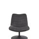 ZUIVER Bubba drejestol - mrkegr fljl polyester/nylon og stl