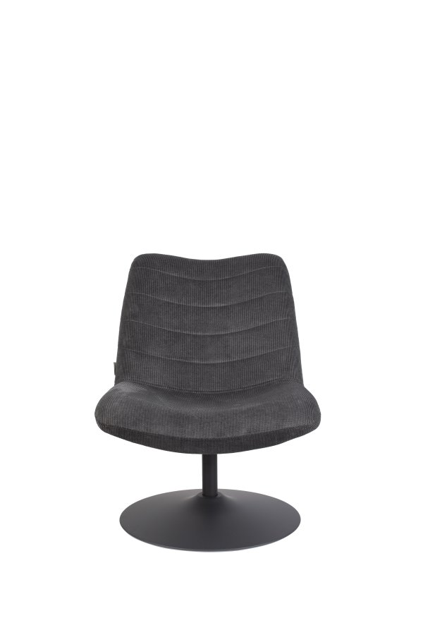 ZUIVER Bubba drejestol - mrkegr fljl polyester/nylon og stl